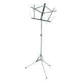 On Stage Folding Music Stand with Carrying Bag, Chrome
