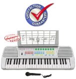 Ellegance KB49SV Children 49 Keys Electronic Piano Music Keyboard, Silver