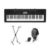 Casio CTK-2300 61-Key Premium Portable Keyboard Package with Headphones, Stand and Power Supply