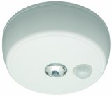 Mr. Beams MB 980 Battery-Operated Indoor/Outdoor Motion-Sensing LED Ceiling Light, White