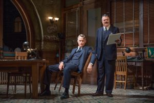 John Slattery and Nathan Lane in 'The Front Page' on Broadway