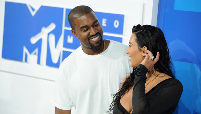 Kim and Kanye at the MTV Video Awards
