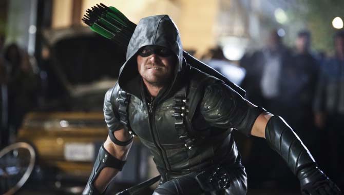 Stephen Amell as Oliver Queen, the Green Arrow in 'Arrow'