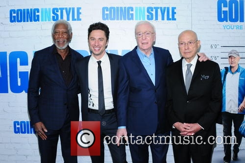 Morgan Freeman, Michael Caine, Alan Arkin and Zach Braff at the world premiere of 'Going In Style'