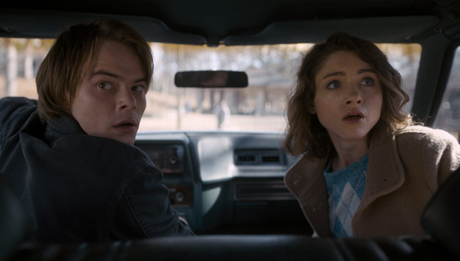 Charlie Heaton and Natalia Dyer star in the show's second season