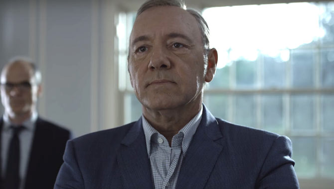 Kevin Spacey as Frank Underwood in the fourth season of Netflix's 'House of Cards'
