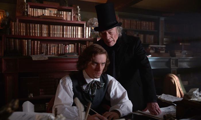 Dan Stevens and Christopher Plummer in 'The Man Who Invented Christmas'