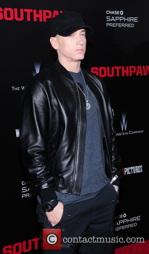 Eminem at the 'Southpaw' premiere