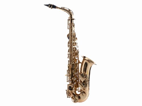 Fever Beginner Student Alto Saxophone Gold with Case, 