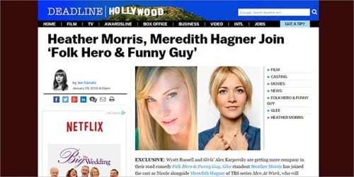 Heather Morris, Meredith Hagner Join ‘Folk Hero & Funny 