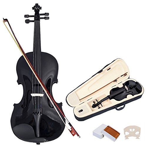 4/4 Full Size Natural Acoustic Violin Fiddle with Case Bow 