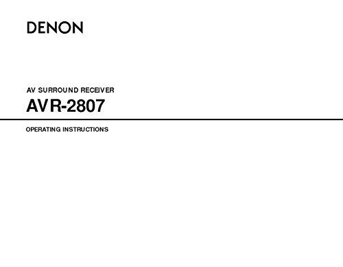 Denon AVR-2807 AV Surround Receiver 