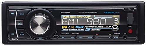 BOSS AUDIO 752UAB Single-DIN CD/MP3 Player Receiver, 