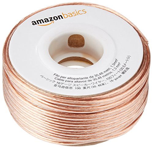 AmazonBasics 16-Gauge Speaker Wire – 100 Feet 
