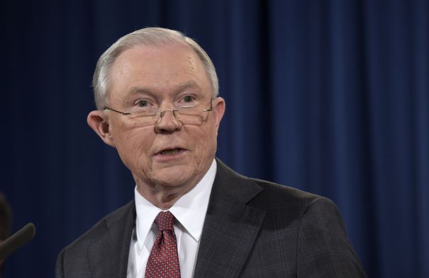 Broadcast Nets Break In For Jeff Sessions Press Conference 