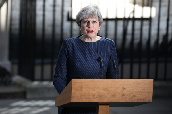 UK Prime Minister Theresa May Calls For Snap General 