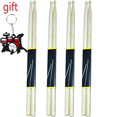 WOGOD 5A Drum Sticks Maple Drumsticks (four pair) 