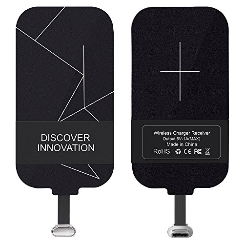 Type C Wireless Charging Receiver, TJS [Magic Tag] USB C Qi 
