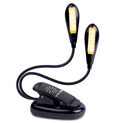 LuminoLite Rechargeable 12 LED Eye-Care Warm Book Light, 