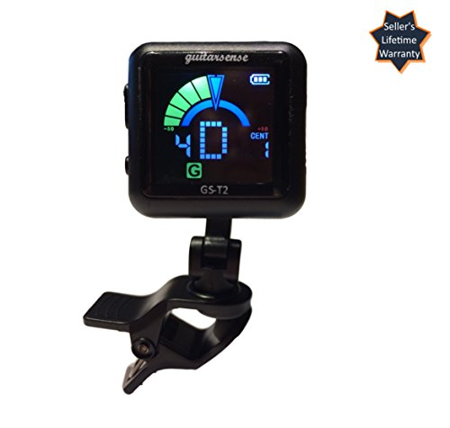 GuitarSense Clip on USB Rechargeable Guitar Tuner for 