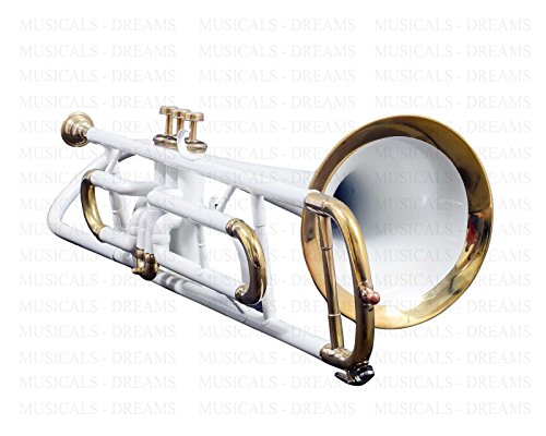 TROMBONE Bb PITCH @10% DISC. WHITE WITH FREE CASE + MP + 