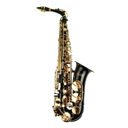 Merano E Flat Black / Gold Alto Saxophone with Zippered 