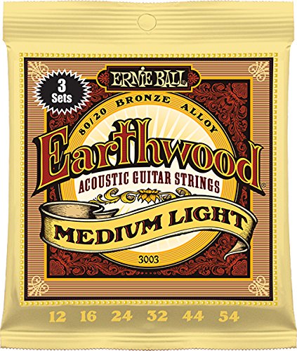Ernie Ball Earthwood Medium Light 80/20 Bronze Sets, .012 