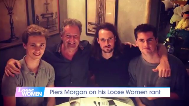 piers morgan and his three sons